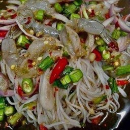 ยำขนมจีน กุ้งสด
