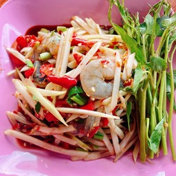 ตำกุ้งสด