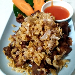 เป็ดทอดกระเทียม