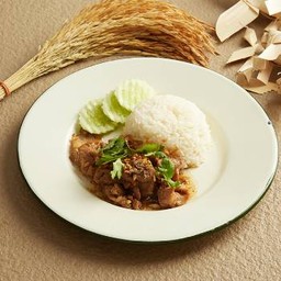 ข้าวราดกุ้งกระเทียม