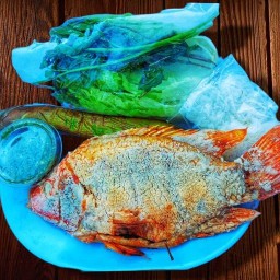 เมี่ยงปลาเผา ฟรีมะเขียเผาน้ำจิ้มแซ่บ