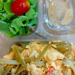 เฟสตูชินี่ผัดมังสวิรัติ