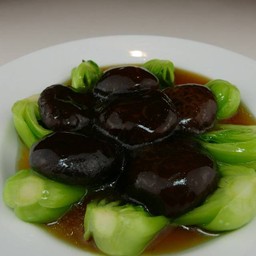 ผักกวางตุ้งเห็ดหอมน้ำมันหอย