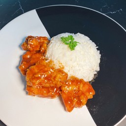 ข้าวไก่ทอดซอสเกาหลี