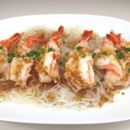 กุ้งนึ่งกระเทียมวุ้นเส้น