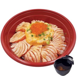 ข้าวหน้าปลาแซลมอน หอยเชลล์ รนไฟ