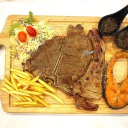 Set9 ทีโบน+พอร์คชอฟ+แซลม่อน