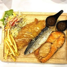 Set14 แซลม่อน+ซาบะ+ปลาทอด