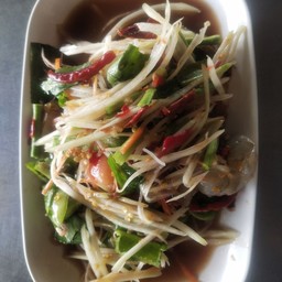 ตำปลาร้ากุ้งสด