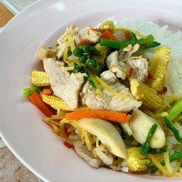 ผัดฉ่า หมูชิ้น