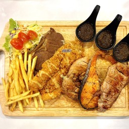 Set11 ไก่+หมู+โคขุน+ปลาทอด+แซลม่อน