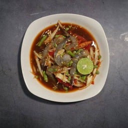 ตำกุ้งสด