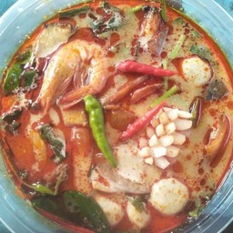 กุ้งอบวุ้นเส้น-ต้มยำทะเลเดือด