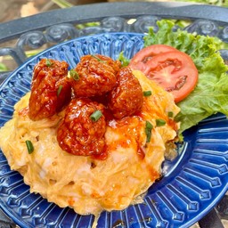 ข้าวไข่ข้น+ไก่กรอบซอสเกาหลีสไปซี่