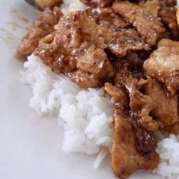ข้าวหมูทอด+น้ำพริกปลาร้า