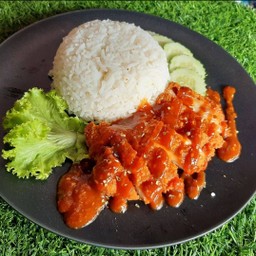 [อร่อยซ่ากับโค้ก] ข้าวหน้าไก่ทอดคัตสึ +  โค้ก ถุงกระดาษ