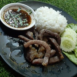 ข้าวเนื้อเค็มทอด