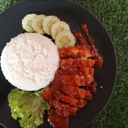 ข้าวหน้าไก่ทอด