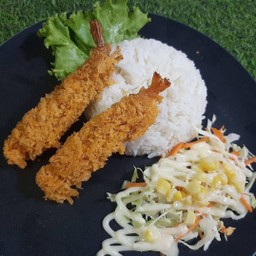 ข้าวหน้ากุ้งทอดตอร์ปิโด