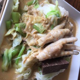 ขนมจีนน้ำยาผสมป่า+กระทิเส้นสดบีบสดใหม่