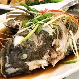 เก๋า (ปลาเป็น) นึ่งซีอิ้ว