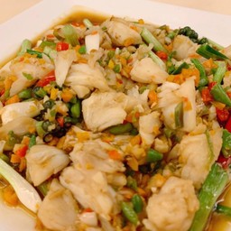 เนื้อปูผัดพริกสวน