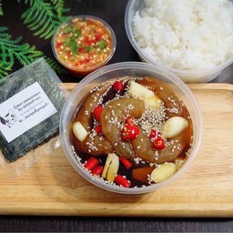 Setกุ้งดองซีอิ๊ว+ข้าวญี่ปุ่น