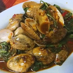 หอยลายผัดพริกเผา