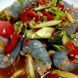 ตำแตงกุ้งสดปูปลาร้า