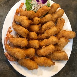 กุ้งแช่บ๊วยชุปแป้งทอดจานใหญ่(1กิโลกรัม)