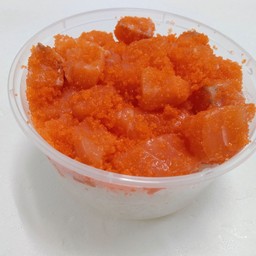 ข้าวหน้าแซลมอนคลุกไข่กุ้ง