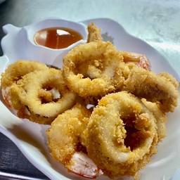 กุ้ง+หมึก ชุบแป้งทอด