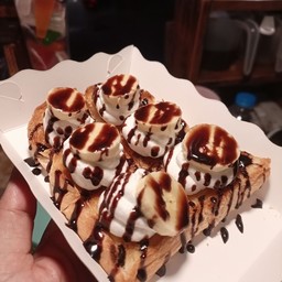 ปังปิ้งเนย-วิปกล้วยช็อคโกแลต 1 แผ่น