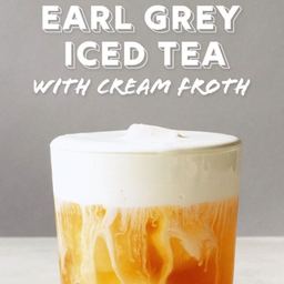 Earl Grey iced tea with cream From
