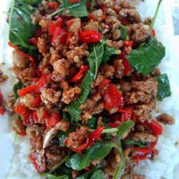 กระเพาเนื้อสับ