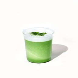 Hot matcha latte
