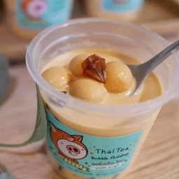 พุดดิ้งไข่มุก ชาไทย บุกเพชรบราวน์ชูการ์