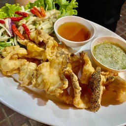 เนื้อเก๋าทอดน้ำปลา