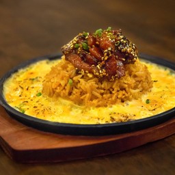 Korean Style Cheesy Bbq Pork Rice
