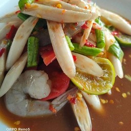 ตำไหลบัวกุ้งสด