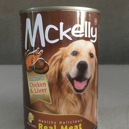 อาหารสุนัขกระป๋อง Mckelly รสไก่และตับ ขนาด 400กรัม