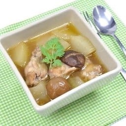 ต้มฟักไก่ใส่มะนาวดอง