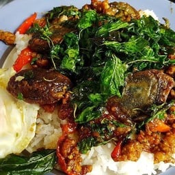 ครัวลุงหนวดกะเพราปากเปิด(ฮาลาล)ข้าวปลาแกะ 1