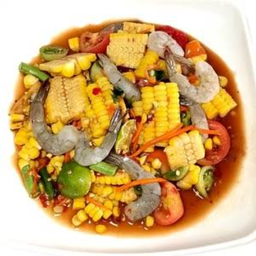 ตำข้าวโพดกุ้งสด