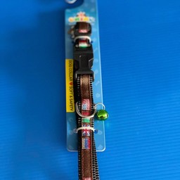 ปลอกคอสุนัข OKIKO ลายธงชาติ 15mm สีดำ