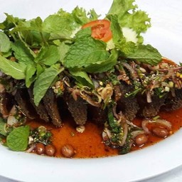 ลาบปลาช่อนทอด