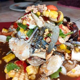 ตำข้าวโพดทะเลรวม