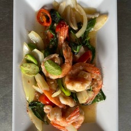 กุ้งผัดกะปิสะตอ