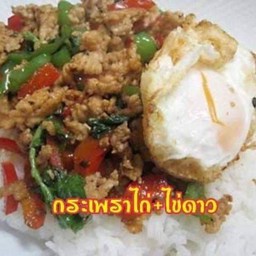 กระเพราไก่ ไข่ดาว