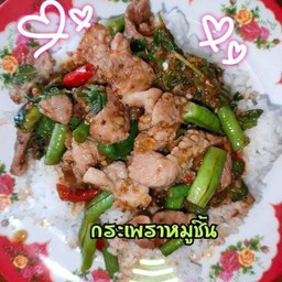 กระเพราหมูชิ้น